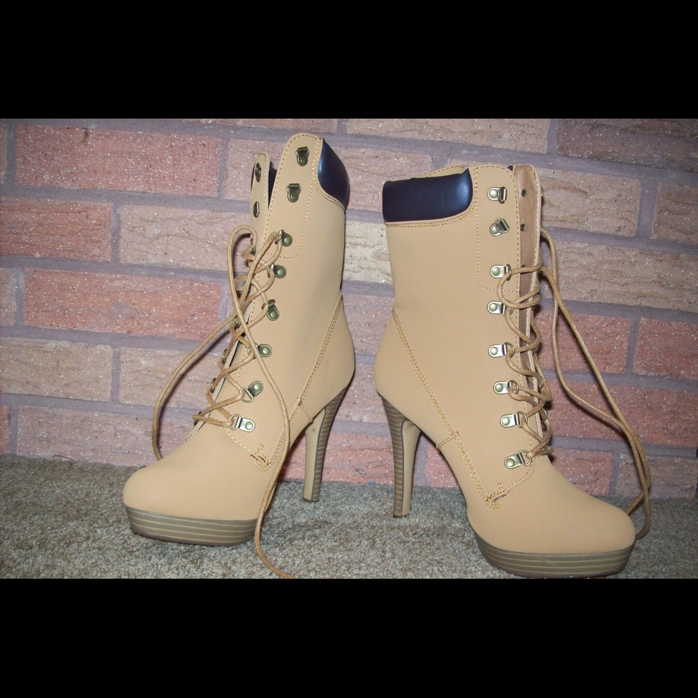 Tan Heeled Boots
